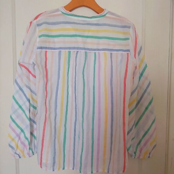 Marc O'Polo Women's Long Sleeve Light Blouse Pastel Stripes Size S - Picture 2 of 10